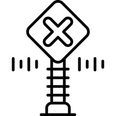 Fototapeta premium Road Sign Icon Vector Element