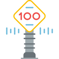 Road Sign Icon Vector Element