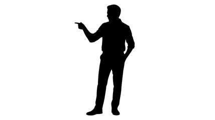 Silhouette of a Man Holding a Flag person