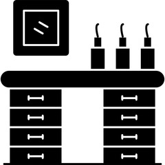 Dressing Table Icon Vector Element