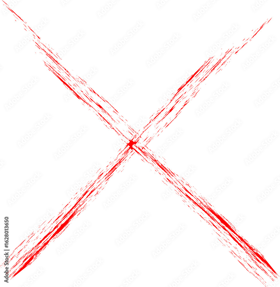 Poster abstract red x mark grunge texture: dark background graphic design element