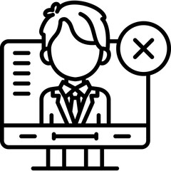 Unfriend Icon Vector Element