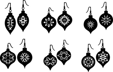 Elegant Christmas Ornament Silhouette Design