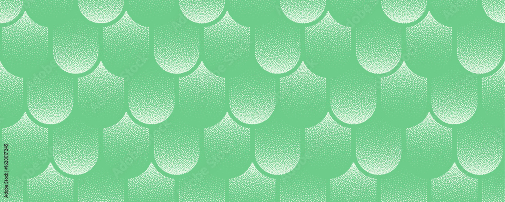 Aufkleber vector abstract wide panoramic background with a modern halftone scales pattern in light green colou