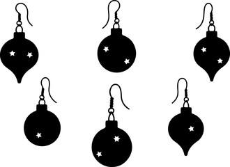 Elegant Christmas Ornament Silhouette Design