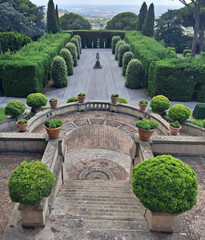scenic view of part of the papal gardens at Castel Gandolfo