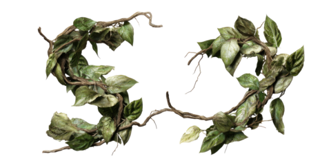 Intertwined vine letter "S" design
