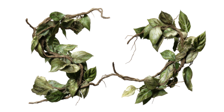Intertwined vine letter "S" design