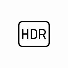 quality hdr icon sign vector