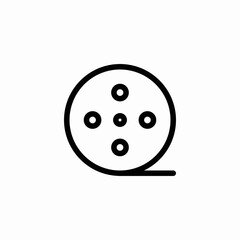 video film wrap icon sign vector