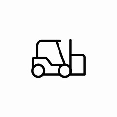 warehouse forklift icon sign vector