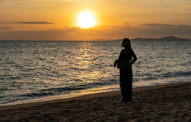 Thai Girl on Beach at Jomtien Pattaya