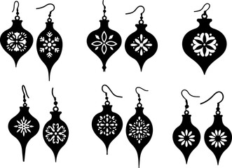 Elegant Christmas Ornament Silhouette Design