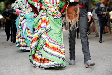 Parade of a Mexican folk group