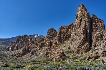 Fototapeta premium Volcanic cliffs of Roques de Garcia