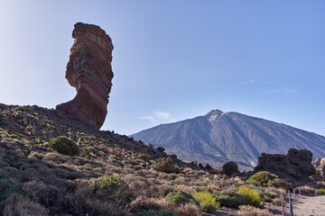 Roque Cinchado and Mount Teide