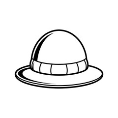 Mortar hat illustration vector style coloring page
