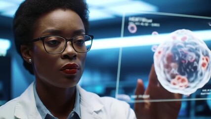 young female doctor looking at x ray the sophistication of doctors in examining and analyzing viruses and cells - Powered by Adobe