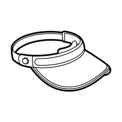 vector illustration of a visor coloring page