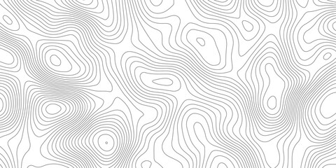 Abstract topographic map with  black contour lines white background, illustrating elevation changes across the terrain. and modern design	