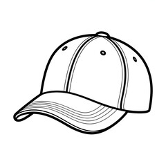 baseball cap vector illustration coloring page 