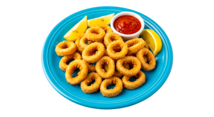 crispy fried calamari rings with marinara sauce restaurant menu photo