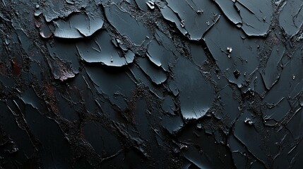 Dark, textured surface with cracked, layered paint