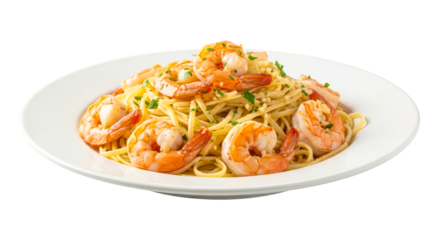 delicious shrimp scampi pasta restaurantquality meal photo