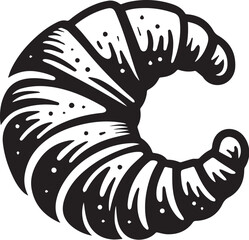 Croissant black icon