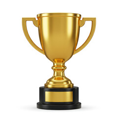gold cup isolated on white
