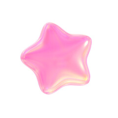 Glossy Pink Y2K Star Element
