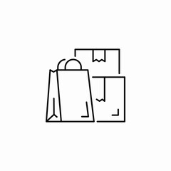 bag packages icon sign vector