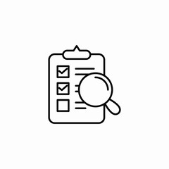 checklist search icon sign vector