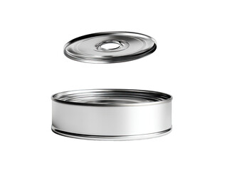 A metallic can with a lid, isolated