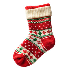 Christmas Sock Isolated on White Background