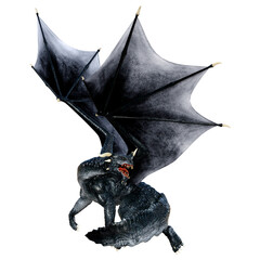 Fototapeta premium 3D Rendering Fairy Tale Dragon on White