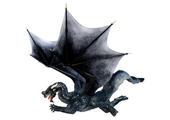 3D Rendering Fairy Tale Dragon on White