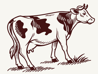 Obraz premium Modern Cow Vector Logo Design for Farm Branding Minimalist Cow Head Logo Vector for Dairy Business Creative Cow Silhouette Logo for Agriculture and Livestock