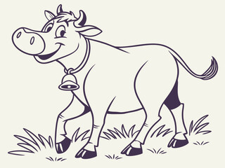 Fototapeta premium Modern Cow Vector Logo Design for Farm Branding Minimalist Cow Head Logo Vector for Dairy Business Creative Cow Silhouette Logo for Agriculture and Livestock