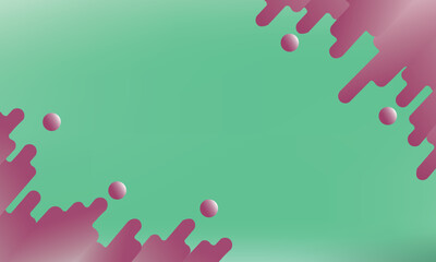 Futuristic background illustration with gree and purple gradient, featuring abstract dripping lines and 3D spheres. This modern design evokes a tech-inspired and dynamic feel, perfect for presentation