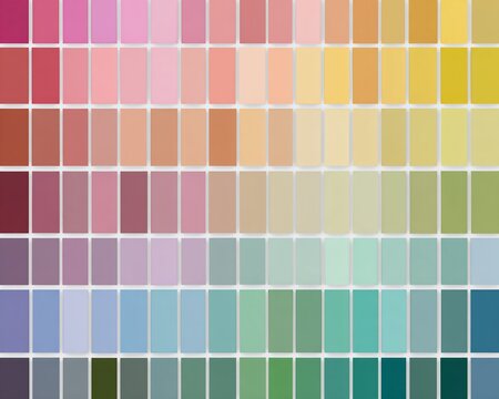 Campione di colori pastello digitale, tavolozza ordinata