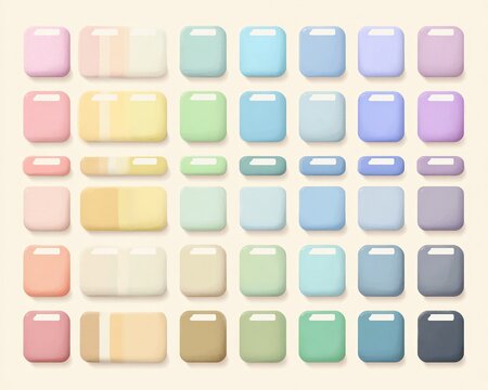 Palette di colori pastello digitale: campioni di tonalit&agrave; tenui
