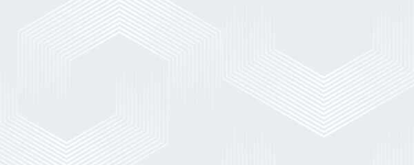 White abstract background. Modern circle lines pattern. Futuristic concept. Minimal geometric design.