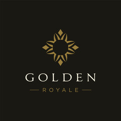 Luxury vintage jewelry logo template design with creative idea with abstract ring shape. Logo for jewelry shop,business,company,fashion.