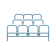 Obraz premium Folding theatre seating design in simple linear style