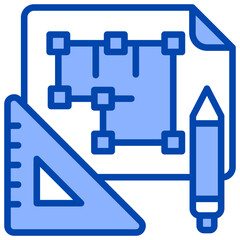 Fototapeta premium Blueprint Icon
