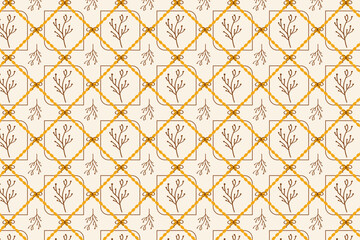 The Autumn Icons pattern is a multipurpose design for branding, textiles and autumn decor. Stylized images of berries, trees and leaves arranged in a neat grid. A versatile pattern for eco-branding, k