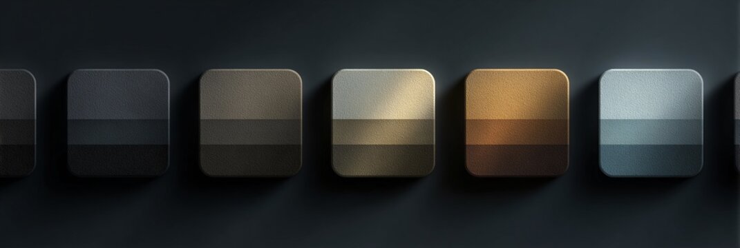 Palette di colori digitale scuro e sofisticata con texture sottili