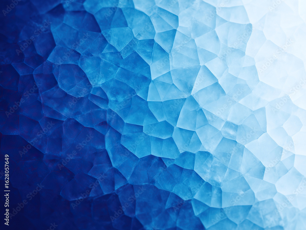 Aufkleber abstract geometric blue ice texture with gradient effect, creating cool and calming visual impressio