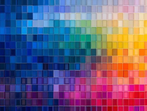 Mosaico di colori vibranti e sfumature